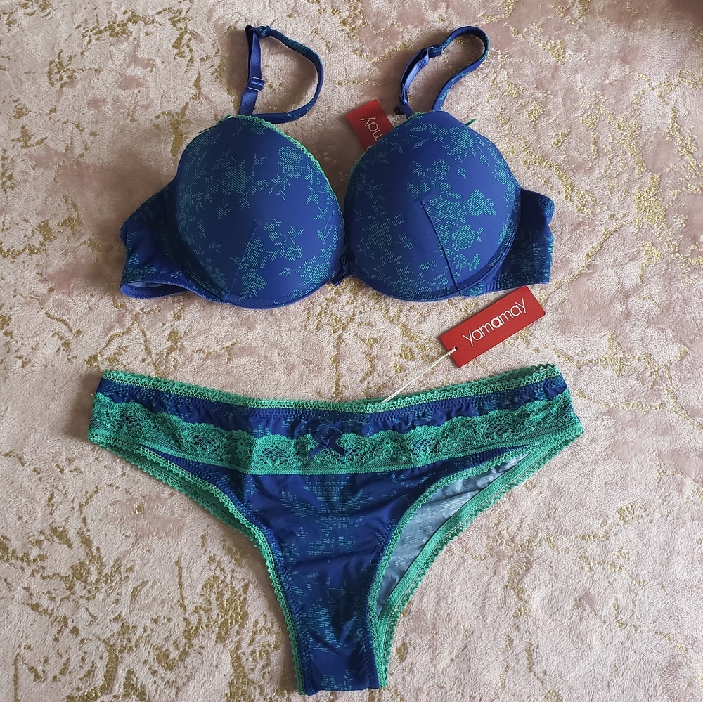 YAMAMAY*  |  Green & Blue Floral Set